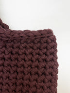 sac cabas marron en crochet fait main 100% coton