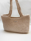 sac cabas crème beige en crochet fait main 100% coton