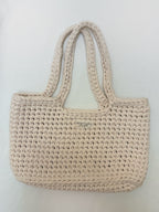 sac cabas crème beige en crochet fait main 100% coton
