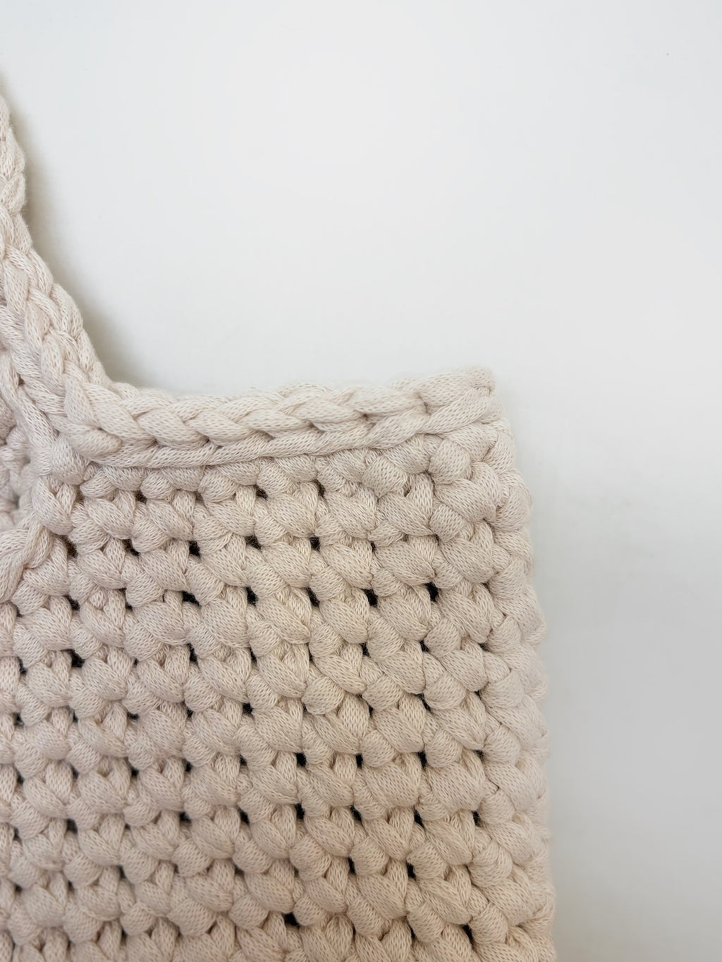 sac cabas crème beige en crochet fait main 100% coton