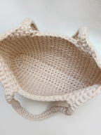 sac cabas crème beige en crochet fait main 100% coton